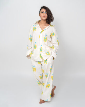 White Ikat Butterfly