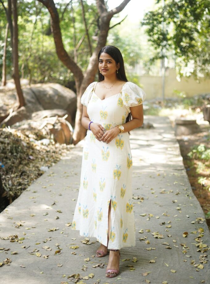 Butterfly Maxi Dress - White